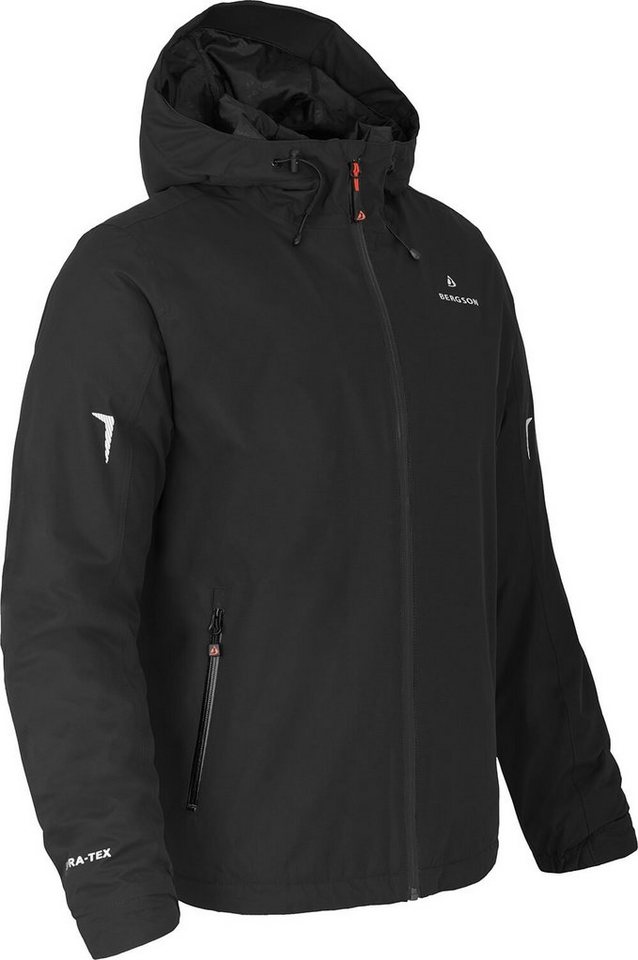 Bergson Outdoorjacke EGGEN THERMO Herren Regenjacke, leicht wattiert, 12000 mm Wassersäule, Langgrößen von Bergson