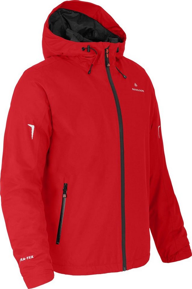 Bergson Outdoorjacke EGGEN THERMO Herren Regenjacke, leicht wattiert, 12000 mm Wassersäule, Normalgröße von Bergson