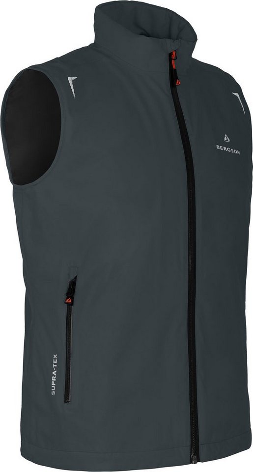 Bergson Outdoorjacke EGGEN THERMO Weste Herren Regenweste, leicht wattiert, 12000 mm Wassersäule, Normalgröße von Bergson