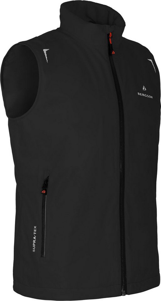 Bergson Regenjacke EGGEN THERMO Weste Herren Regenweste, leicht wattiert, 12000 mm Wassersäule, Normalgröße von Bergson