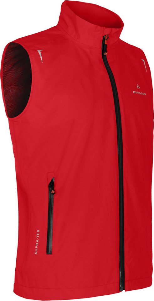 Bergson Regenjacke EGGEN Weste Herren Regenweste, Netzfutter, 12000 mm Wassersäule, Normalgrößen, sa von Bergson