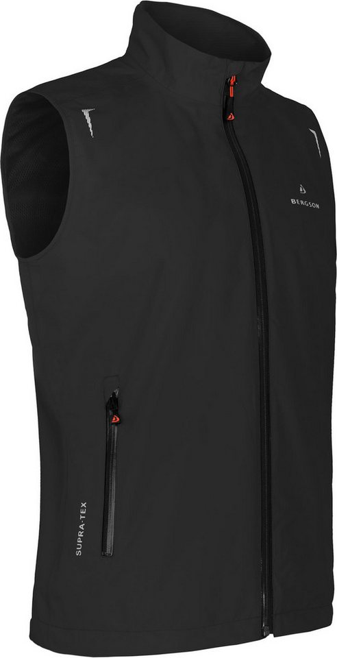 Bergson Regenjacke EGGEN Weste Herren Regenweste, Netzfutter, 12000 mm Wassersäule, Normalgrößen, sc von Bergson