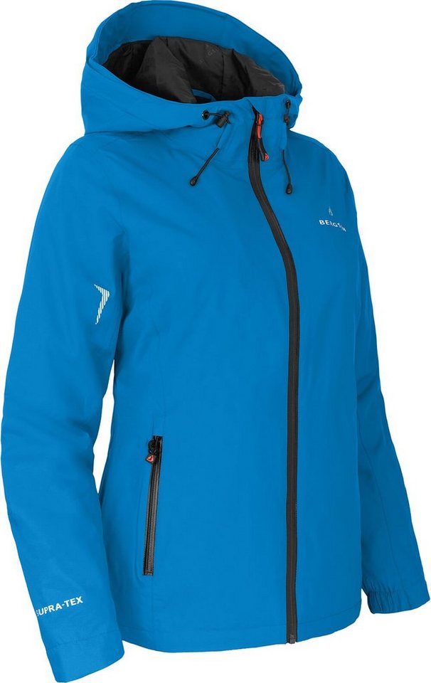 Bergson Outdoorjacke HELLI THERMO Damen Regenjacke, leicht wattiert, 12000 mm Wassersäule, Kurzgrößen von Bergson