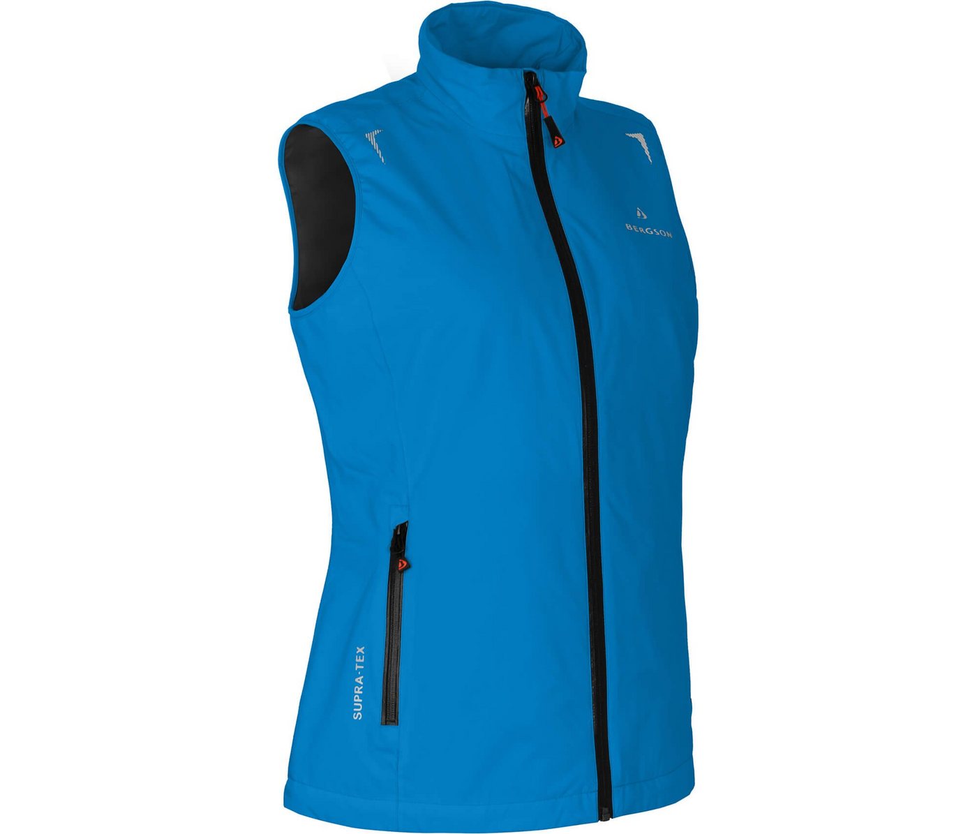 Bergson Outdoorjacke HELLI THERMO Weste Damen Regenweste, Netzfutter, 12000 mm Wassersäule, Normalgrößen, blau von Bergson