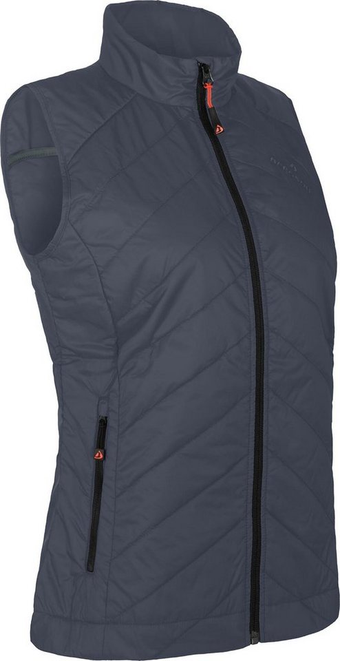 Bergson Outdoorjacke KOLARI Damen Steppweste, leicht wattiert, wasserabweisend, Normalgrößen, gra von Bergson