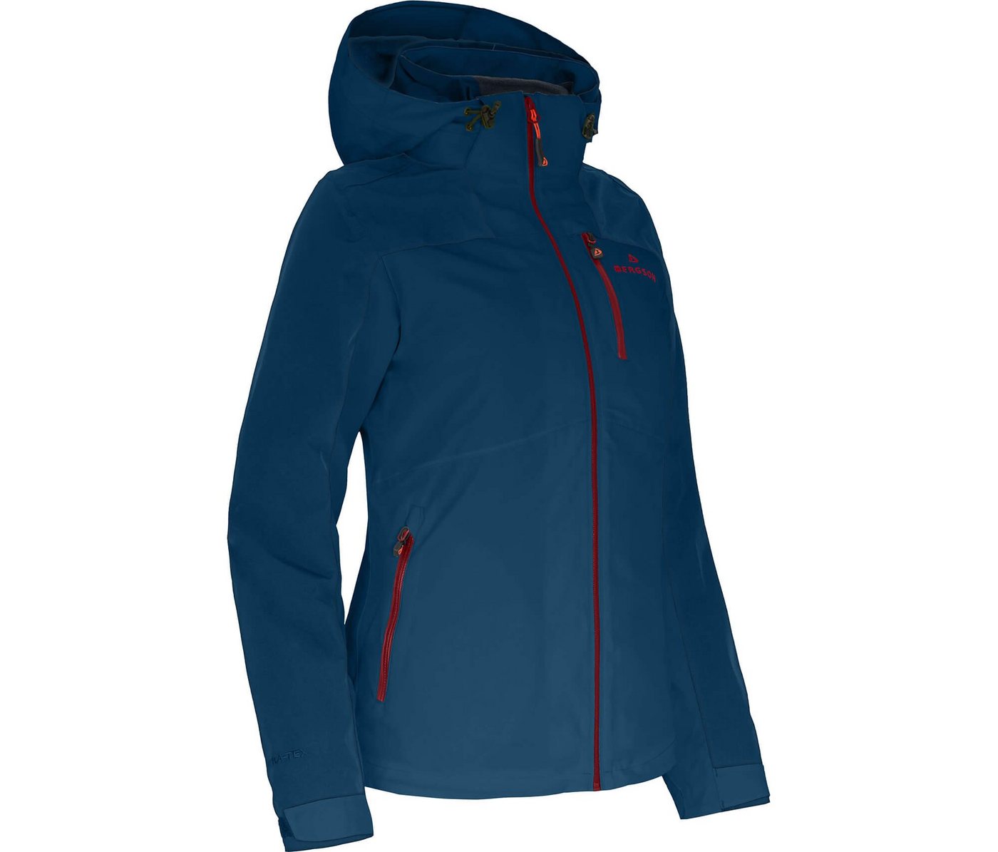 Bergson Outdoorjacke KURRIKA Damen Regenjacke, Netzfutter, 20000 mm Wassersäule, Kurzgrößen, dunke von Bergson