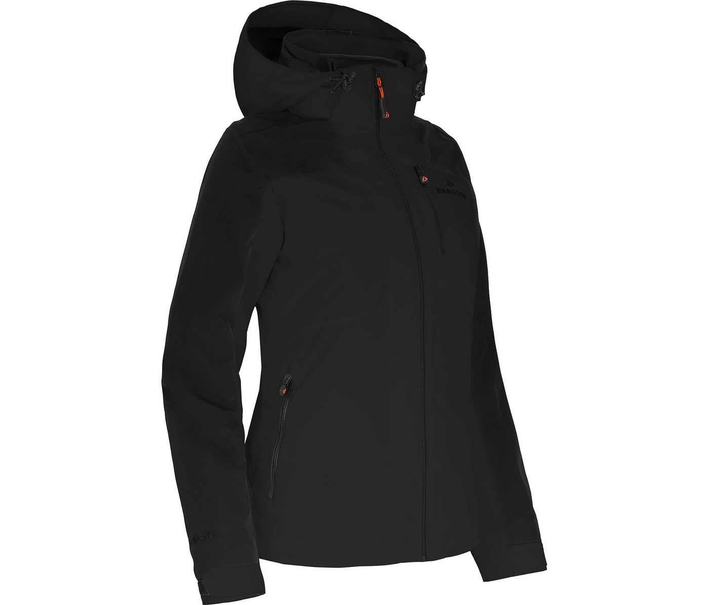 Bergson Outdoorjacke KURRIKA Damen Regenjacke, Netzfutter, 20000 mm Wassersäule, Kurzgrößen, schwa von Bergson