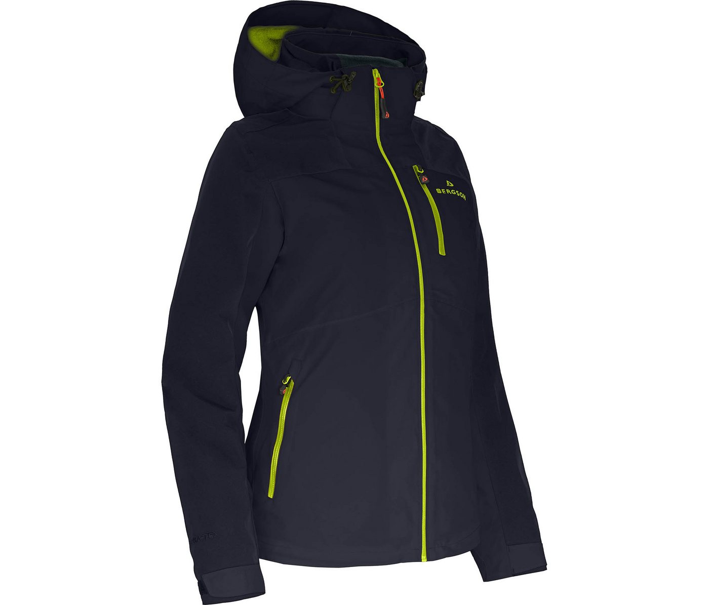 Bergson Outdoorjacke KURRIKA THERMO Damen Regenjacke, leicht wattiert, 20000 mm Wassersäule, Kurzgrößen von Bergson