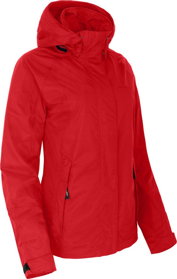Bergson Regenjacke ROCKRIDER Damen Regenjacke, Netzfutter, 12000 mm Wassersäule, Kurzgrößen, salsa von Bergson