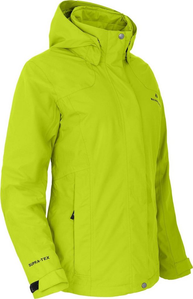 Bergson Outdoorjacke ROCKRIDER THERMO Damen Regenjacke, leicht wattiert, 12000 mm Wassersäule, Normalgrößen von Bergson