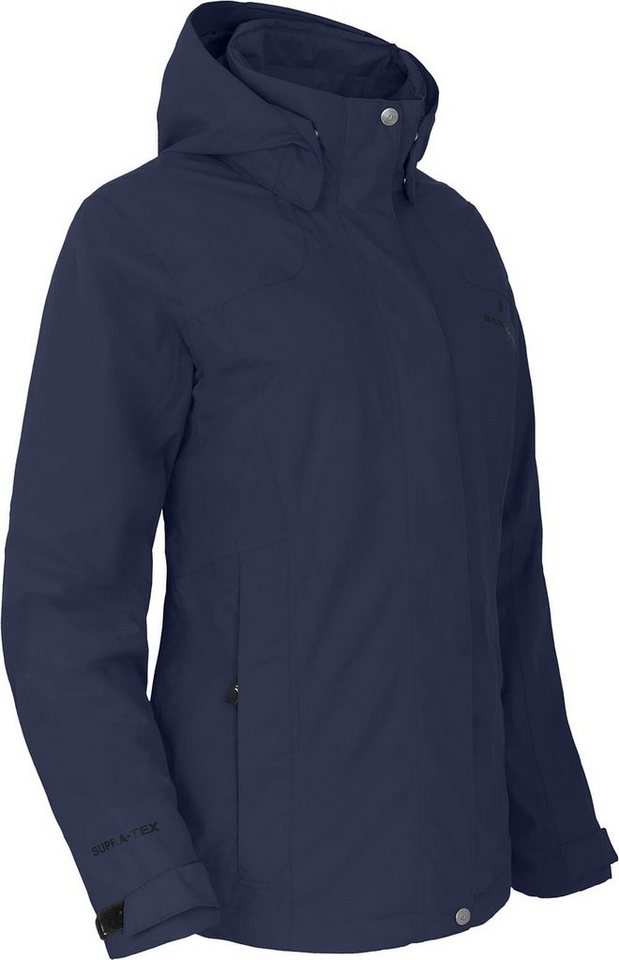 Bergson Outdoorjacke ROCKRIDER THERMO Damen Regenjacke, leicht wattiert, 12000 mm Wassersäule, Kurzgrößen von Bergson