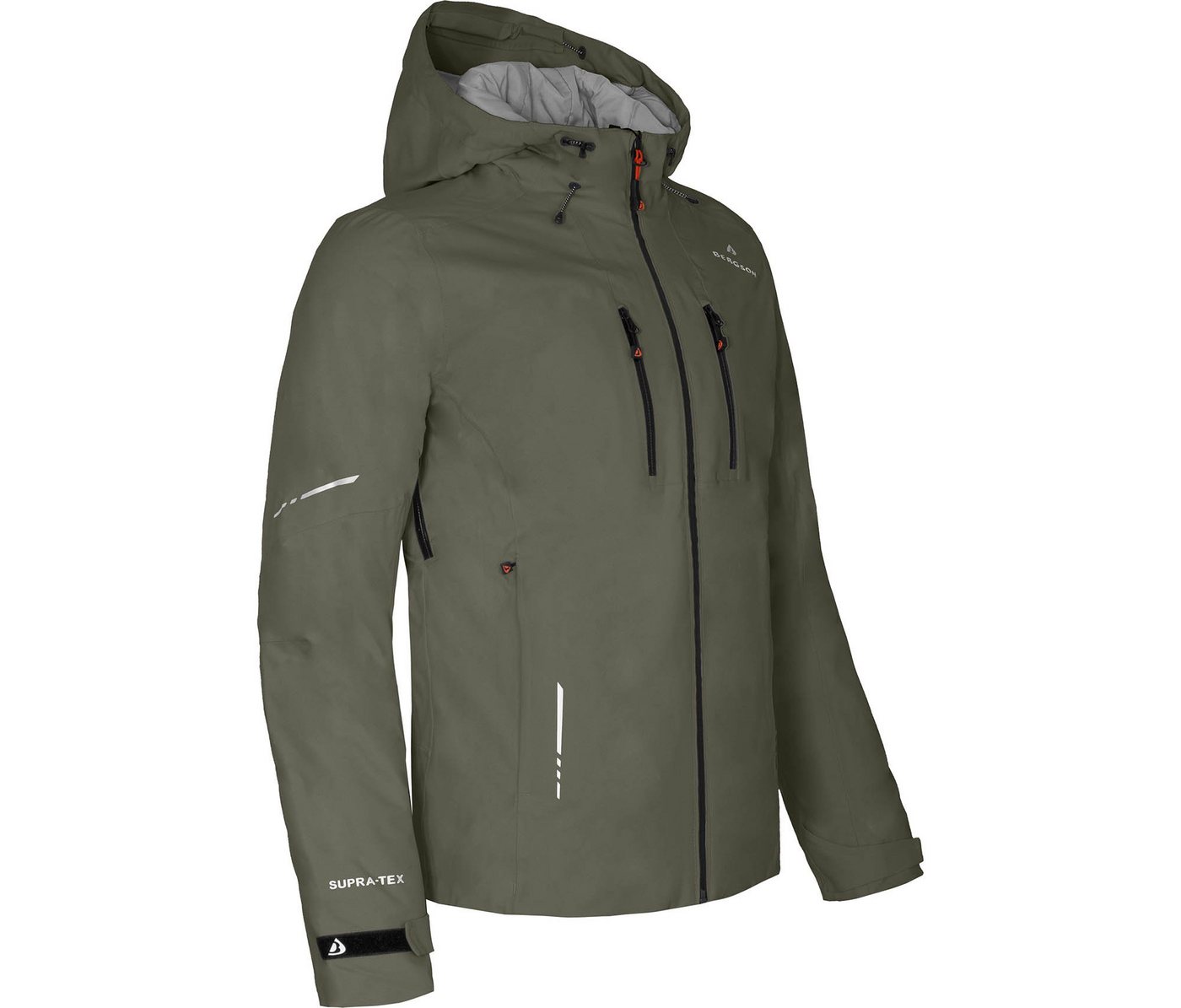 Bergson Outdoorjacke SKIEN THERMO Herren Regenjacke, leicht wattiert, recycelt, 20000 mm Wassersäule, L von Bergson