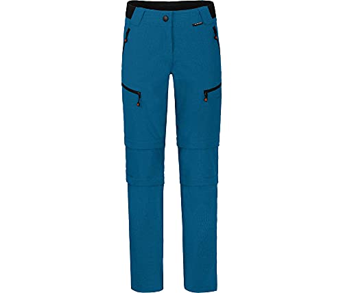 Bergson PORI Doppel Zipp-Off mit T-Zipp | Damen Wanderhose, robust elastisch, Blue Sapphire [307], 18 - Damen von Bergson