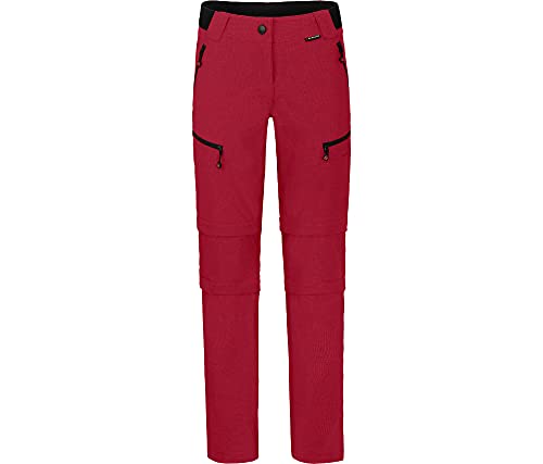 Bergson PORI Doppel Zipp-Off mit T-Zipp | Damen Wanderhose, robust elastisch, Chili Pepper [129], 21 - Damen von Bergson