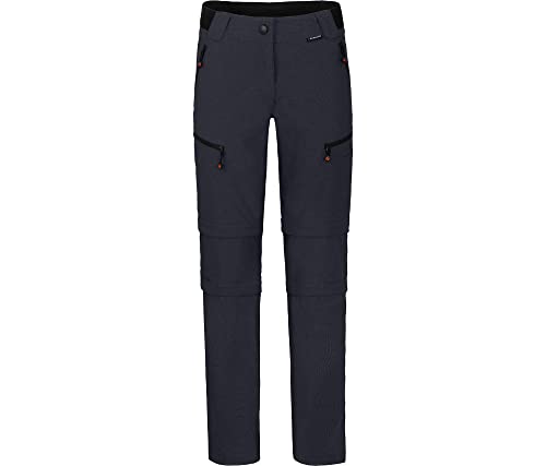 Bergson PORI Doppel Zipp-Off mit T-Zipp | Damen Wanderhose, robust elastisch, Night Sky [367], 36 - Damen von Bergson