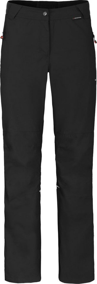 Bergson Regenhose LYNDE COMFORT Damen Regenhose, Netzfutter, 12000 mm Wassersäule, Kurzgrößen, schwarz von Bergson