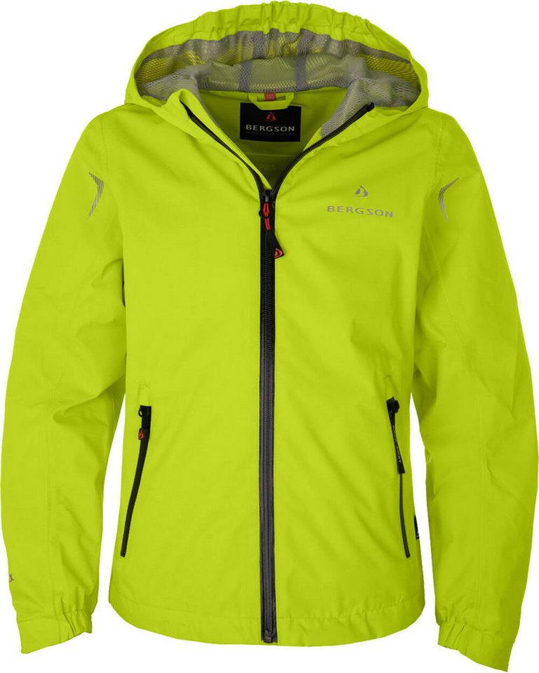 Bergson Regenjacke LIO Kinder Regenjacke, Netzfutter, 12000 mm Wassersäule, Normalgrößen, le von Bergson
