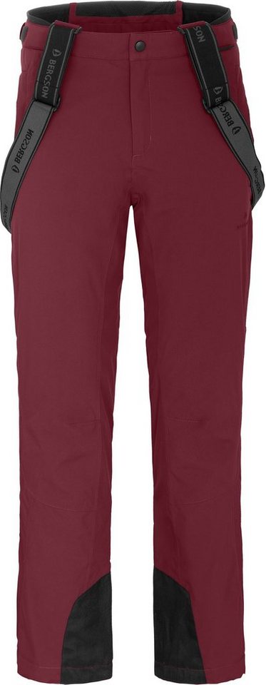 Bergson Skihose FLEX light Herren Skihose, unwattiert, 20000mm Wassersäule, Kurzgrößen, rot/braun von Bergson