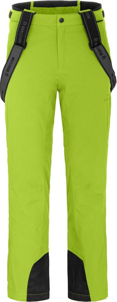 Bergson Skihose FLEX light Herren Skihose, unwattiert, 20000mm Wassersäule, Langgrößen, lime grün von Bergson