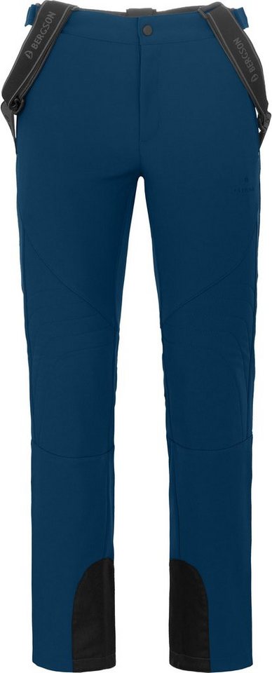 Bergson Skihose JUMPER Herren Softshell Skihose, winddicht, elastisch, Langgrößen, poseidon von Bergson