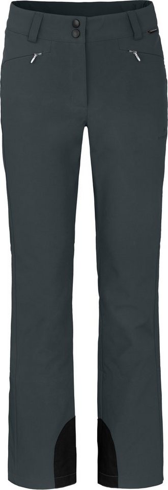 Bergson Skihose SAIMAA Damen Softshell Skihose, winddicht, elastisch, Kurzgrößen, dunkel grau von Bergson