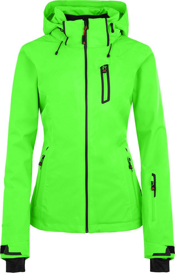 Bergson Regenjacke NICE light Damen Skijacke & Outdoorjacke, gefüttert, 20000 mm Wassersäule, Langg von Bergson