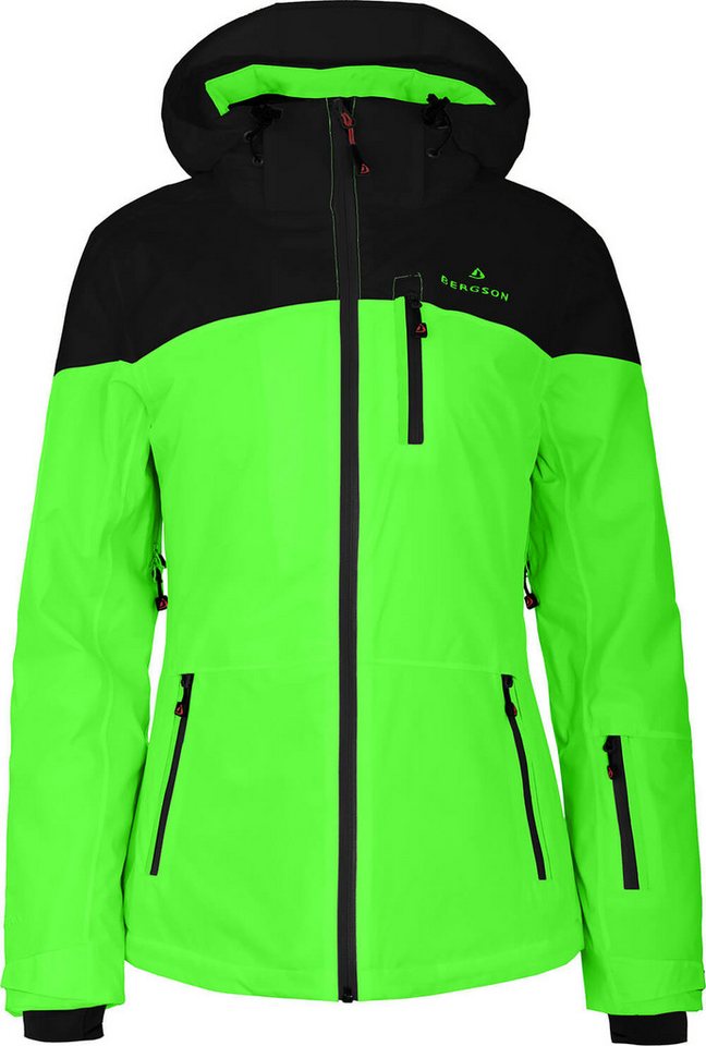 Bergson Skijacke NUOLJA Damen Skijacke, wattiert, 20000mm Wassersäule, Normalgrößen, Gecko gr von Bergson