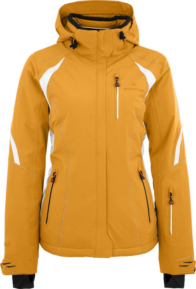 Bergson Skijacke SNOWTASTIC Damen Skijacke, wattiert, 20000mm Wassersäule, Normalgrößen, gold von Bergson