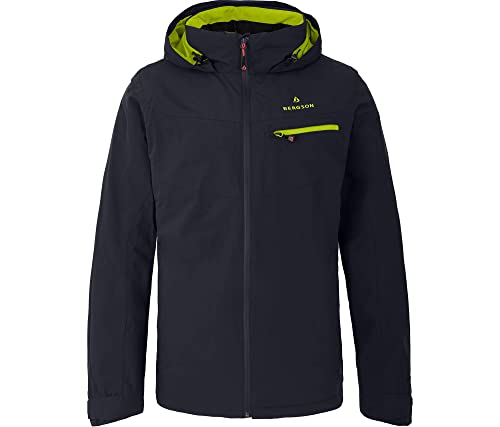 Bergson TALLMOS 3in1 Doppeljacke | Herren Regenjacke, Fleece Innenjacke, 20000 mm Wassersäule, night sky/lime punch [3761], 50 - Herren von Bergson