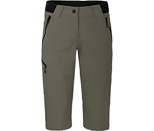 Bergson VIDAA Comfort Capri | leichte 3/4 Damen Wanderhose, Dusty Olive [274], 38 - Damen von Bergson