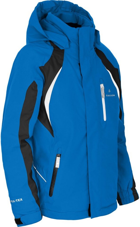 Bergson Winterjacke JENS Kinder Skijacke, perfekt für junge Wintersportler, Normalgrößen, blau von Bergson