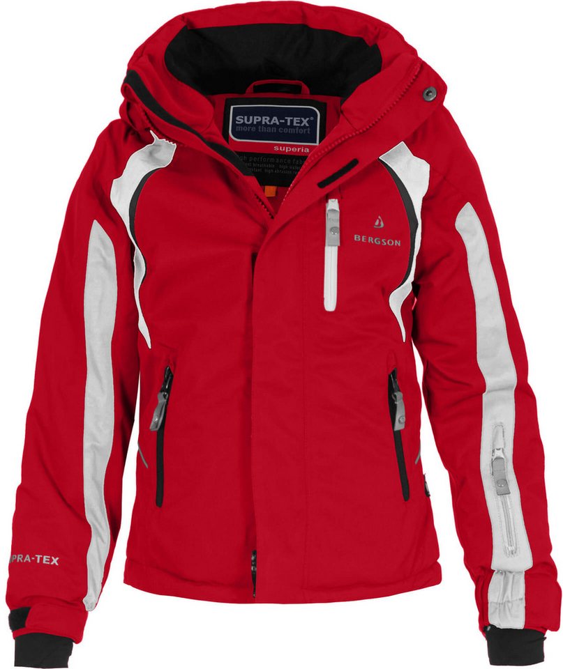 Bergson Skijacke JENS Kinder Skijacke, perfekt für junge Wintersportler, Normalgrößen, rot Bergson Skijacke JENS Kinder Skijacke, perfekt für junge Wintersportler, Normalgrößen, rot von Bergson