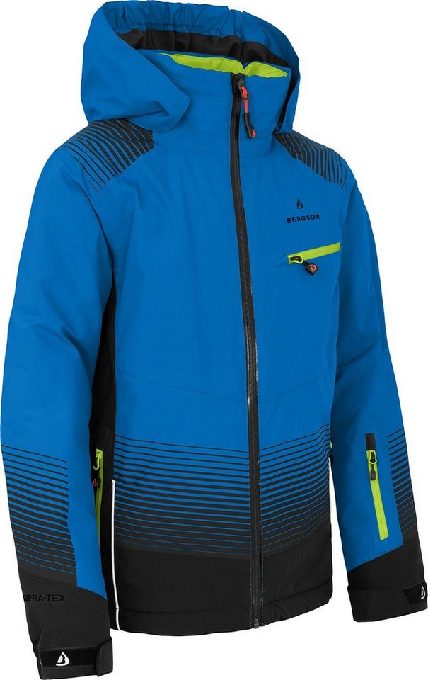 Bergson Winterjacke VEIKO Kinder Skijacke, warm, funktional und stylisch, Normalgrößen, blau von Bergson