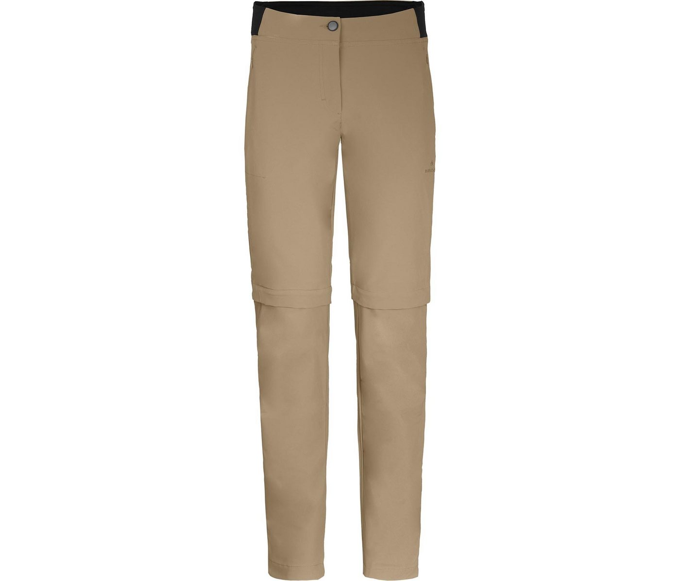 Bergson Zip-off-Hose AALBORG Vario Zipp-Off (slim) Damen Wanderhose, recycelt, elastisch, sportlich, Normalgrößen, beige von Bergson