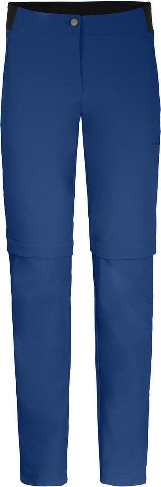 Bergson Zip-off-Hose AALBORG Vario Zipp-Off (slim) Damen Wanderhose, recycelt, elastisch, sportlich, Normalgrößen, blau von Bergson