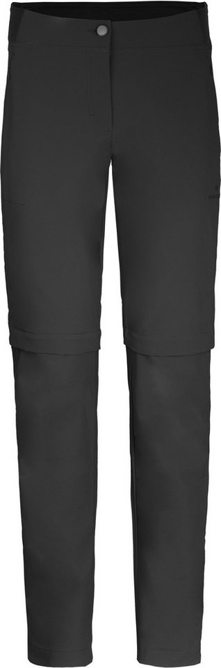 Bergson Zip-off-Hose AALBORG Vario Zipp-Off (slim) Damen Wanderhose, recycelt, elastisch, sportlich, Normalgrößen, schwa von Bergson