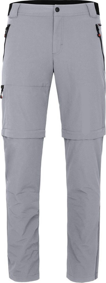 Bergson Zip-off-Hose ARRESÖ COMFORT Zipp-Off (slim) Herren Wanderhose, leicht, strapazierfähig, Langgrößen, hellgrau von Bergson