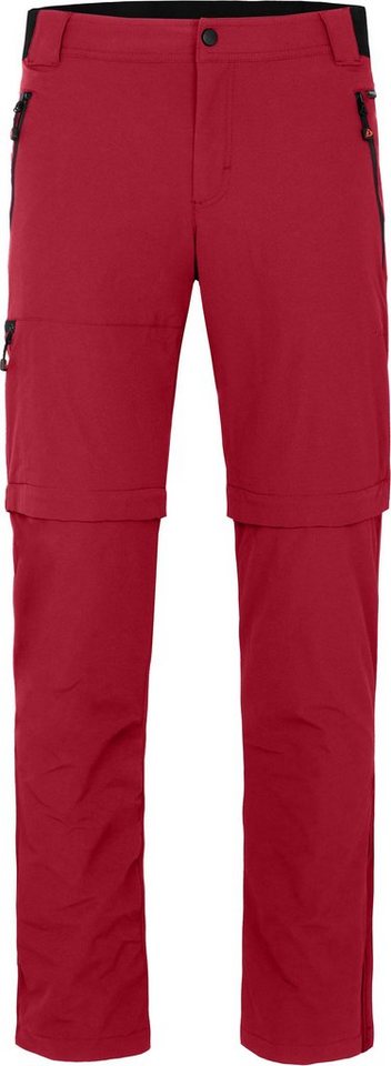 Bergson Zip-off-Hose ARRESÖ COMFORT Zipp Off Herren Wanderhose, leicht, strapazierfähig, Langgrößen, rot von Bergson