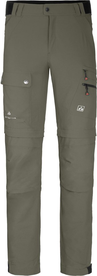 Bergson Zip-off-Hose FROSLEV Bermuda Zipp-Off Herren Wanderhose, recycelt, elastisch, 7 Taschen, Normalgrößen, grau von Bergson