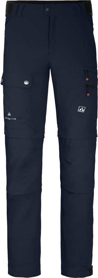 Bergson Zip-off-Hose FROSLEV Bermuda Zipp-Off Herren Wanderhose, recycelt, elastisch, 7 Taschen, Normalgrößen, navy von Bergson