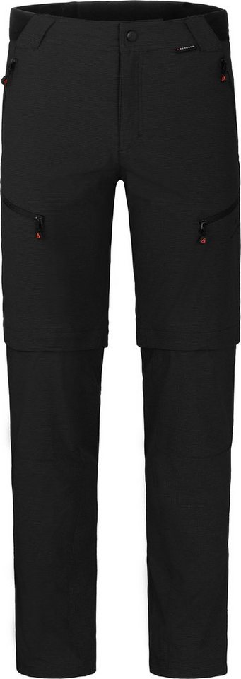 Bergson Zip-off-Hose LEBIKO Zipp-Off Herren Wanderhose, robust, elastisch, Langgrößen, schwarz von Bergson