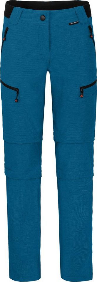 Bergson Outdoorhose PORI Doppel Zipp-Off mit T-ZIPP Damen Wanderhose, robust elastisch, Langgrößen, Saphir blau von Bergson