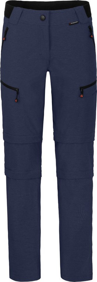 Bergson Outdoorhose PORI Doppel Zipp-Off mit T-ZIPP Damen Wanderhose, robust elastisch, Kurzgrößen, peacoat blau von Bergson