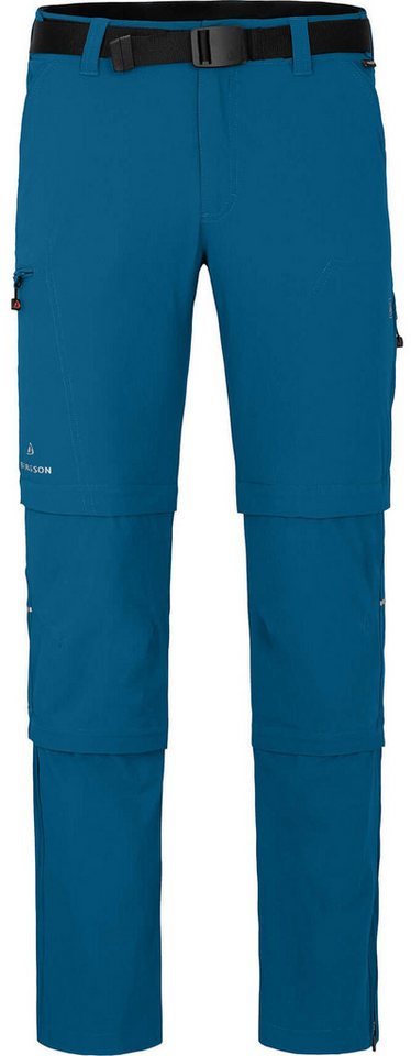 Bergson Outdoorhose QUEENSLAND Doppel Zipp-Off mit T-ZIPP Herren Wanderhose, vielseitig, pflegeleicht, Langgrößen, Saphir blau von Bergson