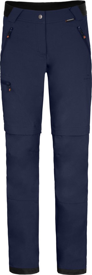 Bergson Outdoorhose TESSE Zipp-Off Damen Softshellhose, winddicht, strapazierfähig, Kurzgrößen, peacoat von Bergson