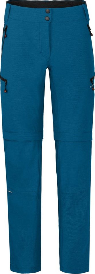 Bergson Zip-off-Hose VALLI zip-off Damen Radhose, robust elastisch, Kurzgrößen, Saphir blau von Bergson