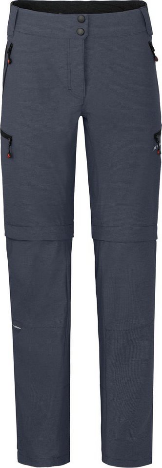 Bergson Zip-off-Hose VALLI zip-off Damen Radhose, robust elastisch, Kurzgrößen, grau/blau von Bergson