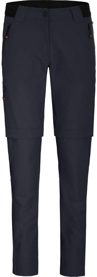 Bergson Zip-off-Hose VIDAA COMFORT Zipp Off (slim) Damen Wanderhose, leicht strapazierfähig, Kurzgrößen, Nacht blau von Bergson