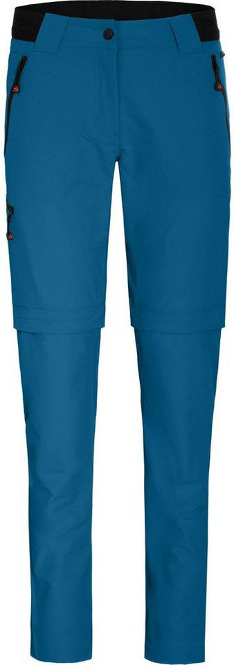 Bergson Zip-off-Hose VIDAA COMFORT Zipp Off (slim) Damen Wanderhose, leicht strapazierfähig, Kurzgrößen, Saphir blau von Bergson