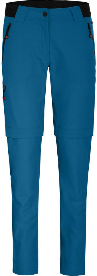 Bergson Outdoorhose VIDAA COMFORT Zipp Off (slim) Damen Wanderhose, leicht strapazierfähig, Kurzgrößen, Saphir blau von Bergson